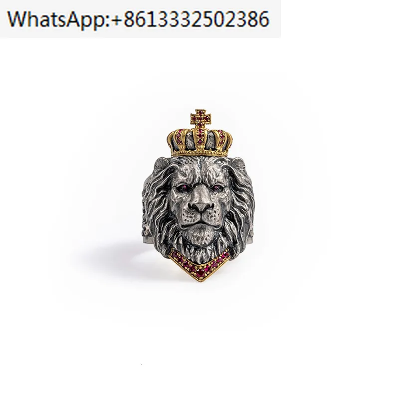 Design LION Ring Crown Zircon Men's Opening Adjustable Fashion Retro Style Personality Trend
Design LION Ring Crown Zircon Men's Opening Adjustable Fashion Retro Style Personality Trend