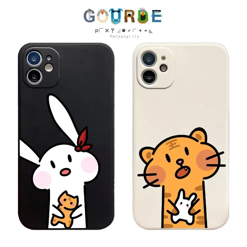 Gourde Cute Rabbit Tiger Cartoon patterns Phone Case for Iphone 16 15 14 12 13 11 Pro Max IP 7 8 Plus Iphon X XS XR Xs Max
Gourde Cute Rabbit Tiger Cartoon patterns Phone Case for Iphone 16 15 14 12 13 11 Pro Max IP 7 8 Plus Iphon X XS XR Xs Max