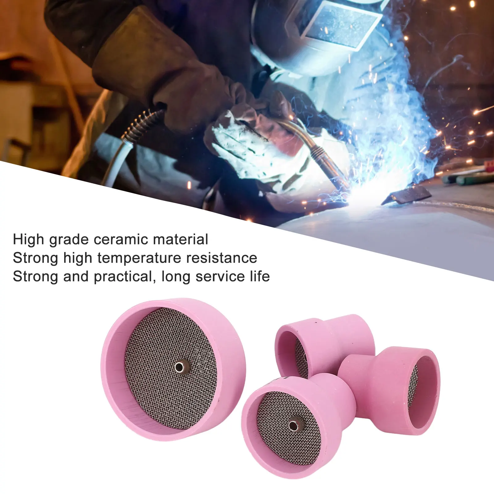 Ceramic TIG Welding Cup, Ceramic TIG Cup Kit Set 12# 14# 16# 24# 2.4mm Center Hole Inner Dia for Welding Equipment Pink
Ceramic TIG Welding Cup, Ceramic TIG Cup Kit Set 12# 14# 16# 24# 2.4mm Center Hole Inner Dia for Welding Equipment Pink