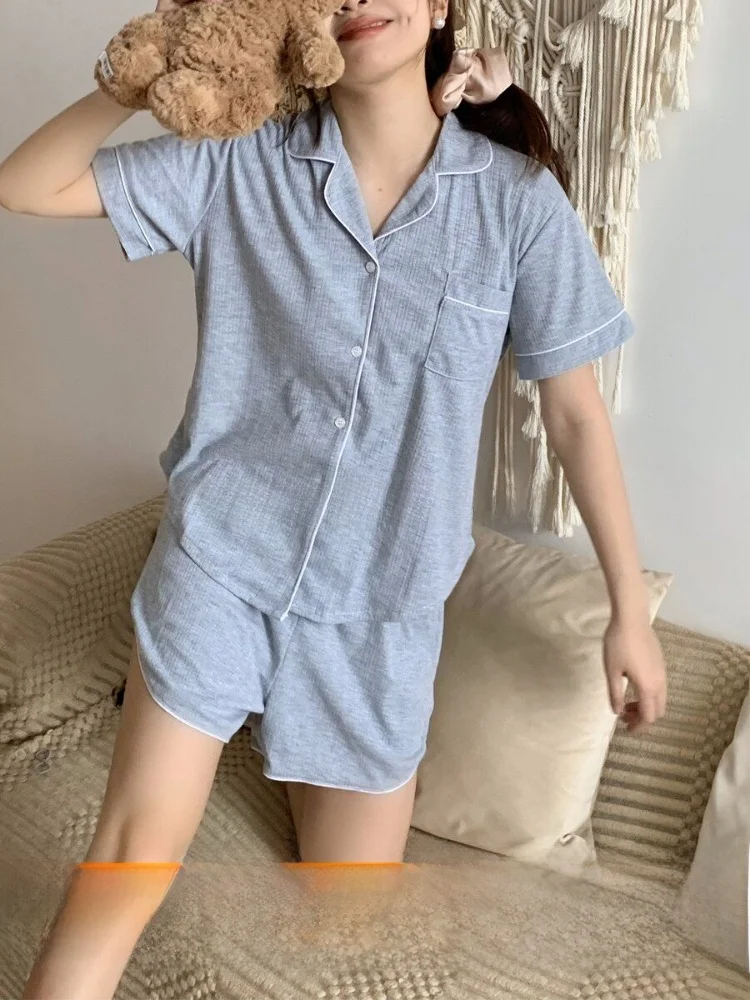 Korean Sle Casual Pure Cotton Summer Thin ort Sve Loose Home Clothes Set for Women Sweet Cute Printed Spwear
Korean Sle Casual Pure Cotton Summer Thin ort Sve Loose Home Clothes Set for Women Sweet Cute Printed Spwear