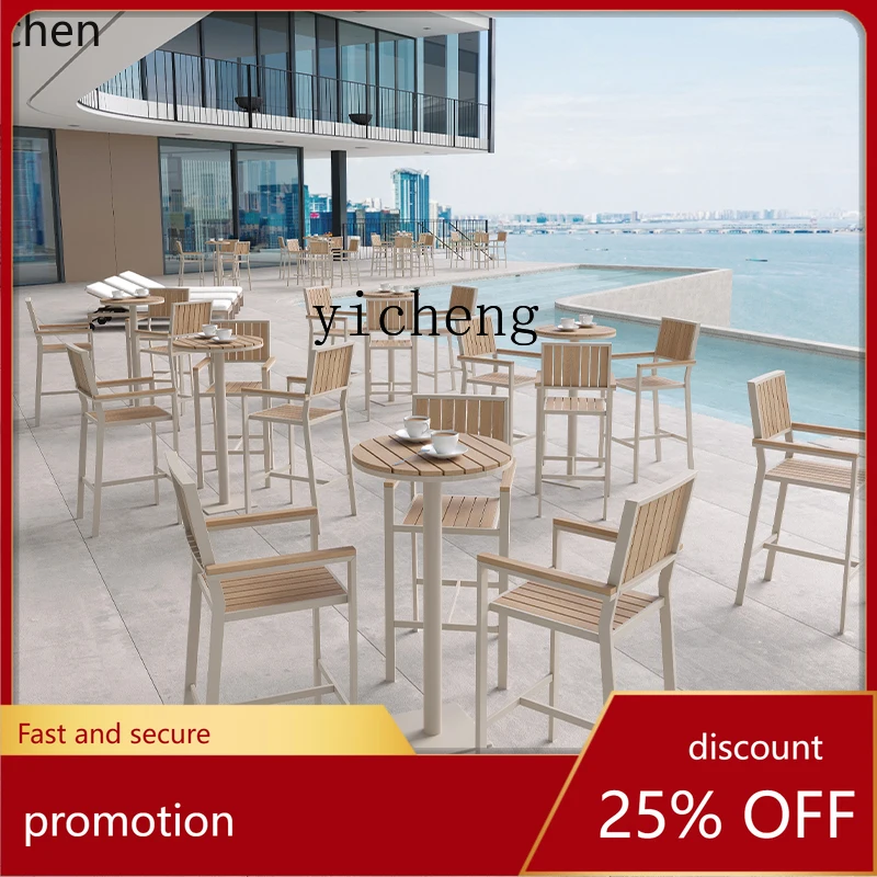 HXL Outdoor Bar Chair Courtyard Plastic Wood Table and Chair Set Villa Garden Leisure Terrace Cafe
HXL Outdoor Bar Chair Courtyard Plastic Wood Table and Chair Set Villa Garden Leisure Terrace Cafe