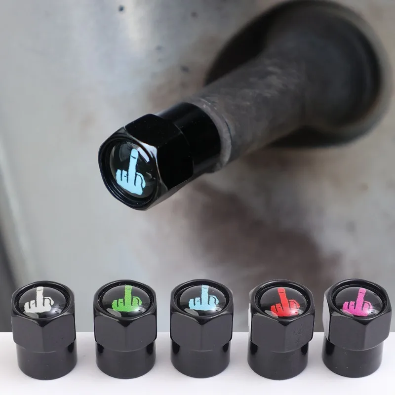 Universal Car Tire Valve Cap Middle Finger Logo Fit 20~4PCS Premium Metal Rubber Seal Tyre Stem Dust Covers Auto Accessories
Universal Car Tire Valve Cap Middle Finger Logo Fit 20~4PCS Premium Metal Rubber Seal Tyre Stem Dust Covers Auto Accessories