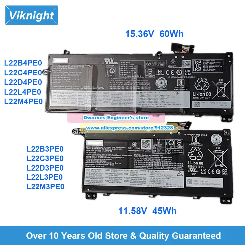 Genuine L22B3PE0 L22B4PE0 Battery L22M3PE0 L22M4PE0 45Wh 60Wh Battery for Lenovo ThinkBook 14 G6 ABP 21kJ 14 G6 IRL L22D4PE0
Genuine L22B3PE0 L22B4PE0 Battery L22M3PE0 L22M4PE0 45Wh 60Wh Battery for Lenovo ThinkBook 14 G6 ABP 21kJ 14 G6 IRL L22D4PE0