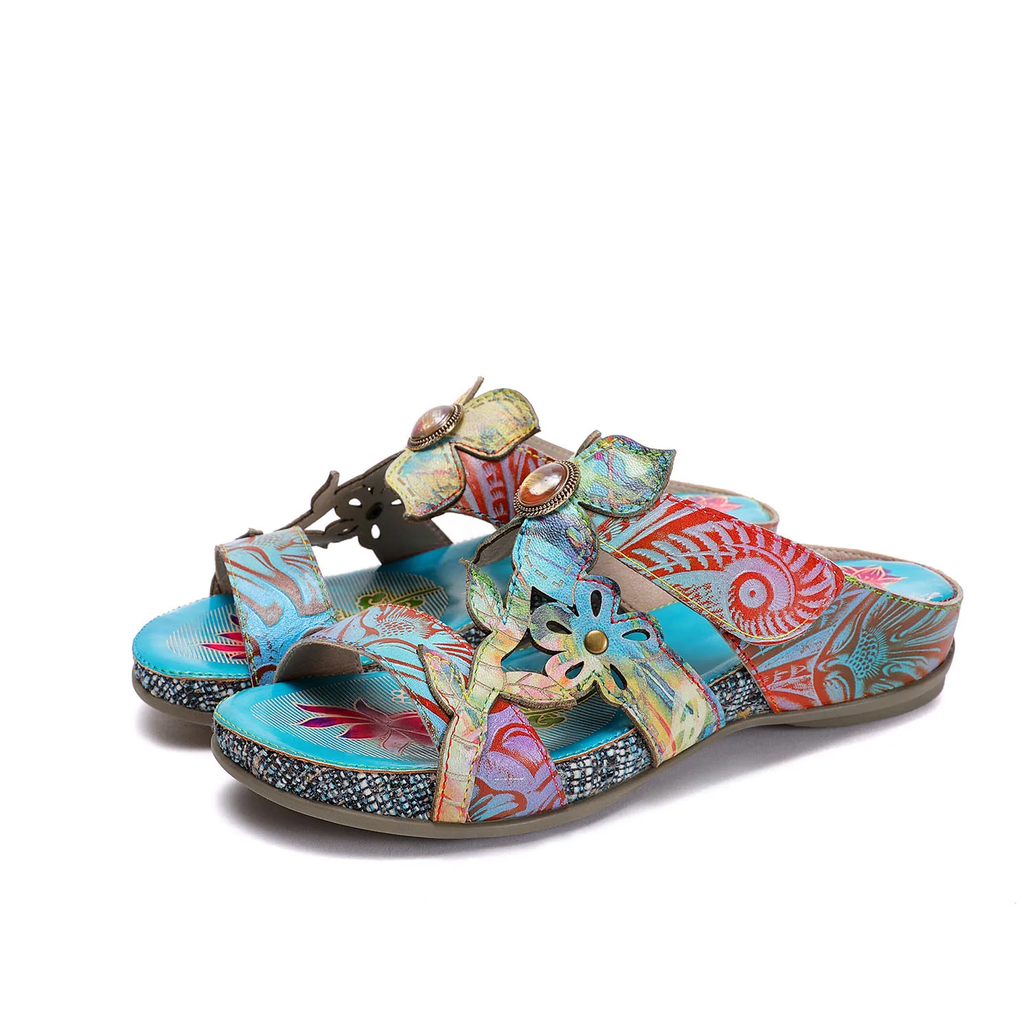 Beach Sandals Summer Pointed Cross Slippers Retro Print Flower Blue Spot Rubber Canvas Casual Square Head Flat Bottom Flip Flops
Beach Sandals Summer Pointed Cross Slippers Retro Print Flower Blue Spot Rubber Canvas Casual Square Head Flat Bottom Flip Flops