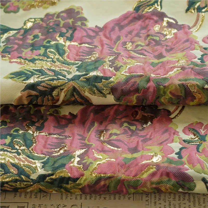 Light luxury gold silk embossed large flower yarn-dyed dress coat vintage fashion decorative jacquard fabric
Light luxury gold silk embossed large flower yarn-dyed dress coat vintage fashion decorative jacquard fabric