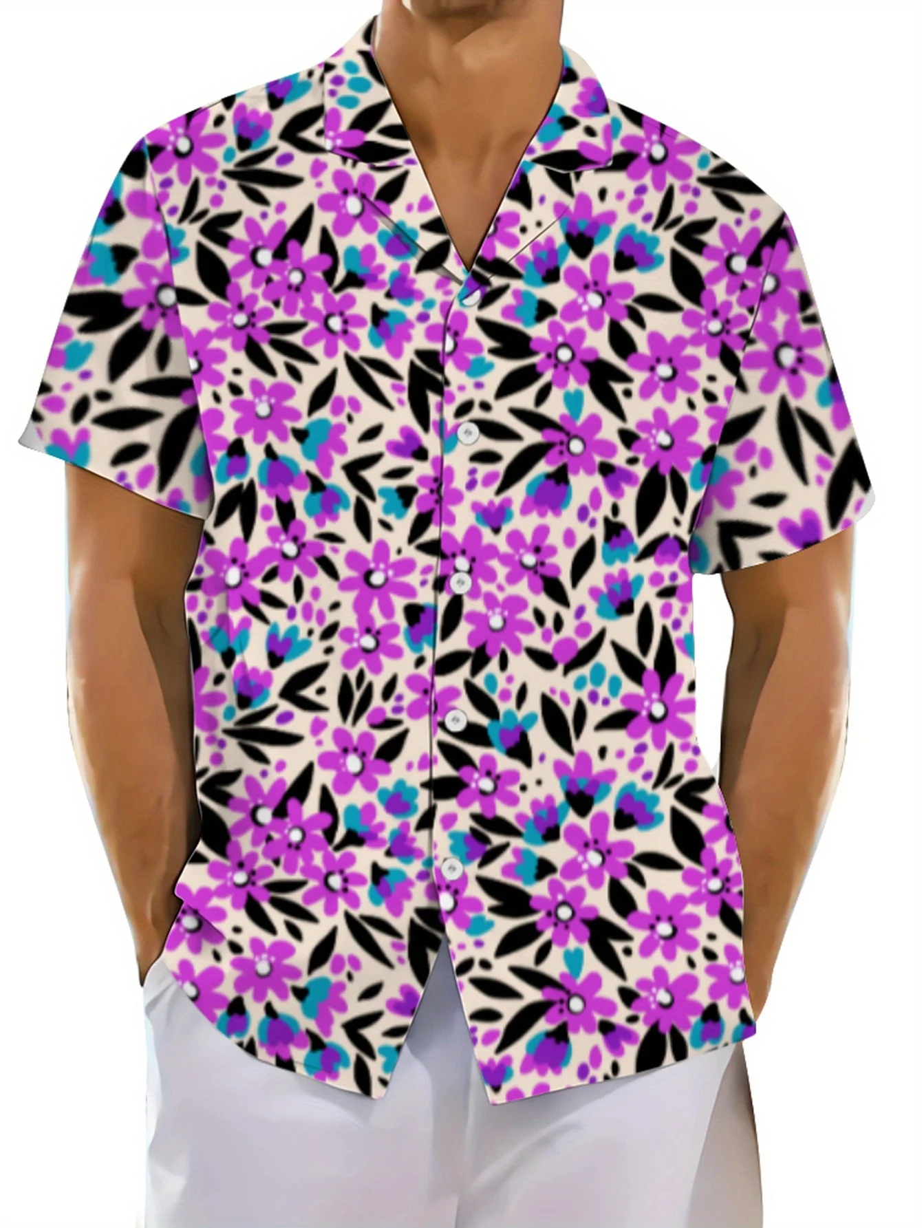 Retro trendy men's fashion trend floral shirt, Hawaiian shirt large casual clothing
Retro trendy men's fashion trend floral shirt, Hawaiian shirt large casual clothing