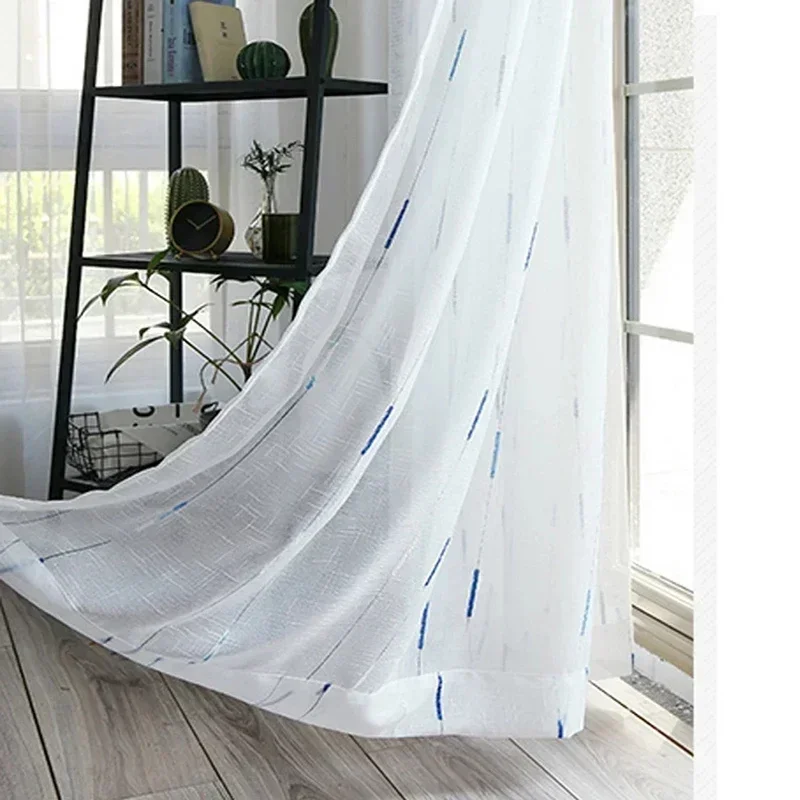 Modern Cotton Linen Vertical White Stripes Sheer Tulle Curtains for Bedroom Living Room Balcony Windows Drapes Tulle Curtains 
Modern Cotton Linen Vertical White Stripes Sheer Tulle Curtains for Bedroom Living Room Balcony Windows Drapes Tulle Curtains