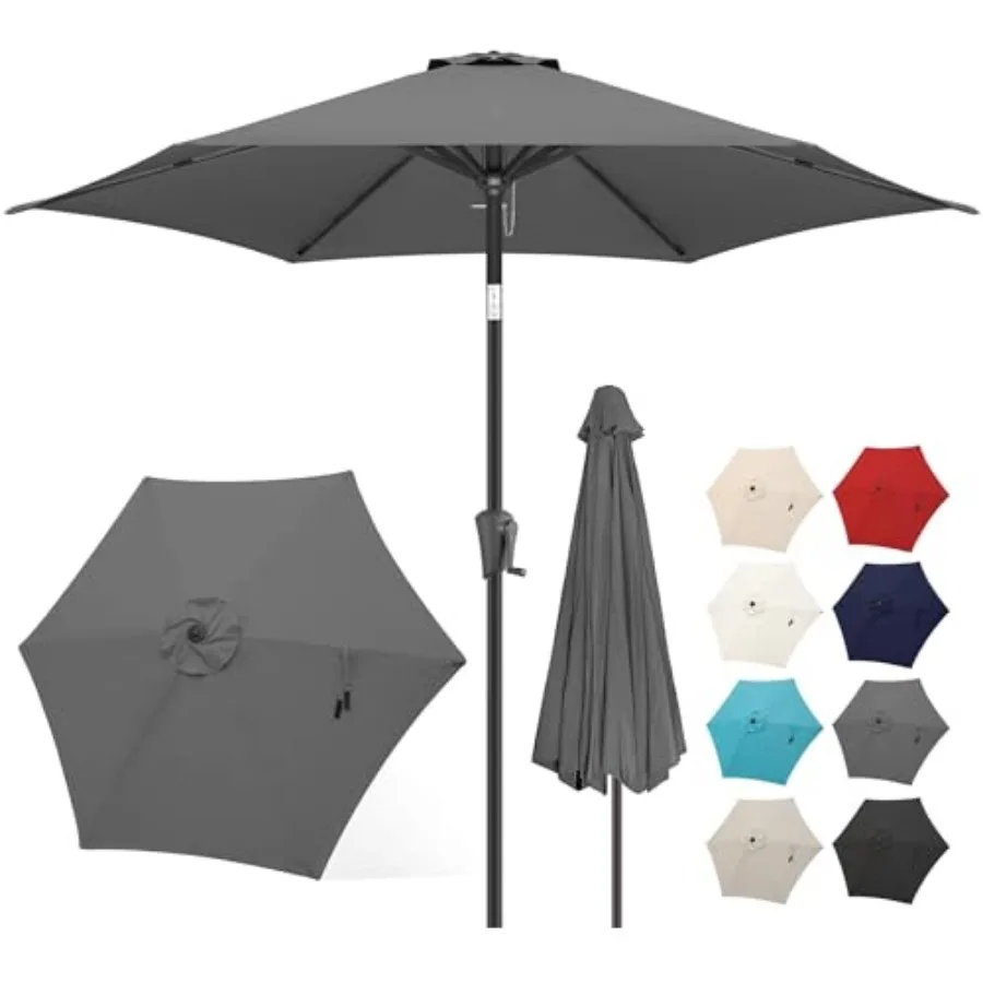 Patio Umbrella - Outdoor Umbrella with Push Button Tilt and Crank for UV Protection, Table Market Umbrella for Garden, Deck, Ba
Patio Umbrella - Outdoor Umbrella with Push Button Tilt and Crank for UV Protection, Table Market Umbrella for Garden, Deck, Ba