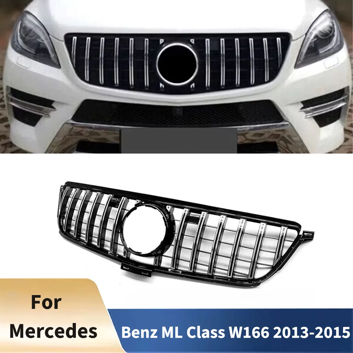 For Mercedes Benz ML Class W166 2013-2015 Car Front Bumper Grilles Hood Racing Grills Splitter Air Vent Cover Accessories Tuning 
For Mercedes Benz ML Class W166 2013-2015 Car Front Bumper Grilles Hood Racing Grills Splitter Air Vent Cover Accessories Tuning