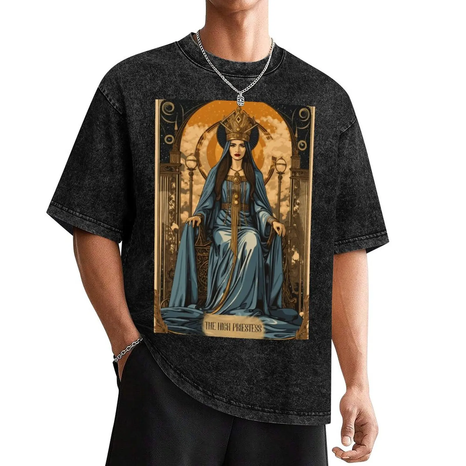The High Priestess Tarot Card - Vintage - Retro - Major Arcana #2 T-Shirt custom t-shirts blanks cotton t shirt men
The High Priestess Tarot Card - Vintage - Retro - Major Arcana #2 T-Shirt custom t-shirts blanks cotton t shirt men