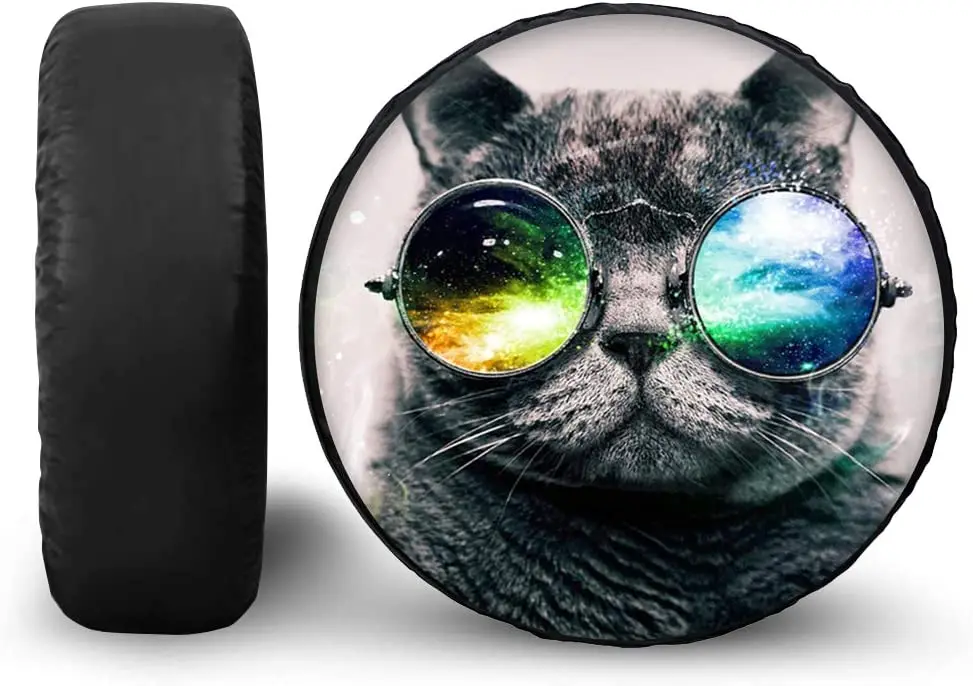 Funny Cat with Galaxy Sunglasses Print Custom Spare Tire Cover, Water-Proof Dust-Proof Wheel Tire Cover Fit
Funny Cat with Galaxy Sunglasses Print Custom Spare Tire Cover, Water-Proof Dust-Proof Wheel Tire Cover Fit