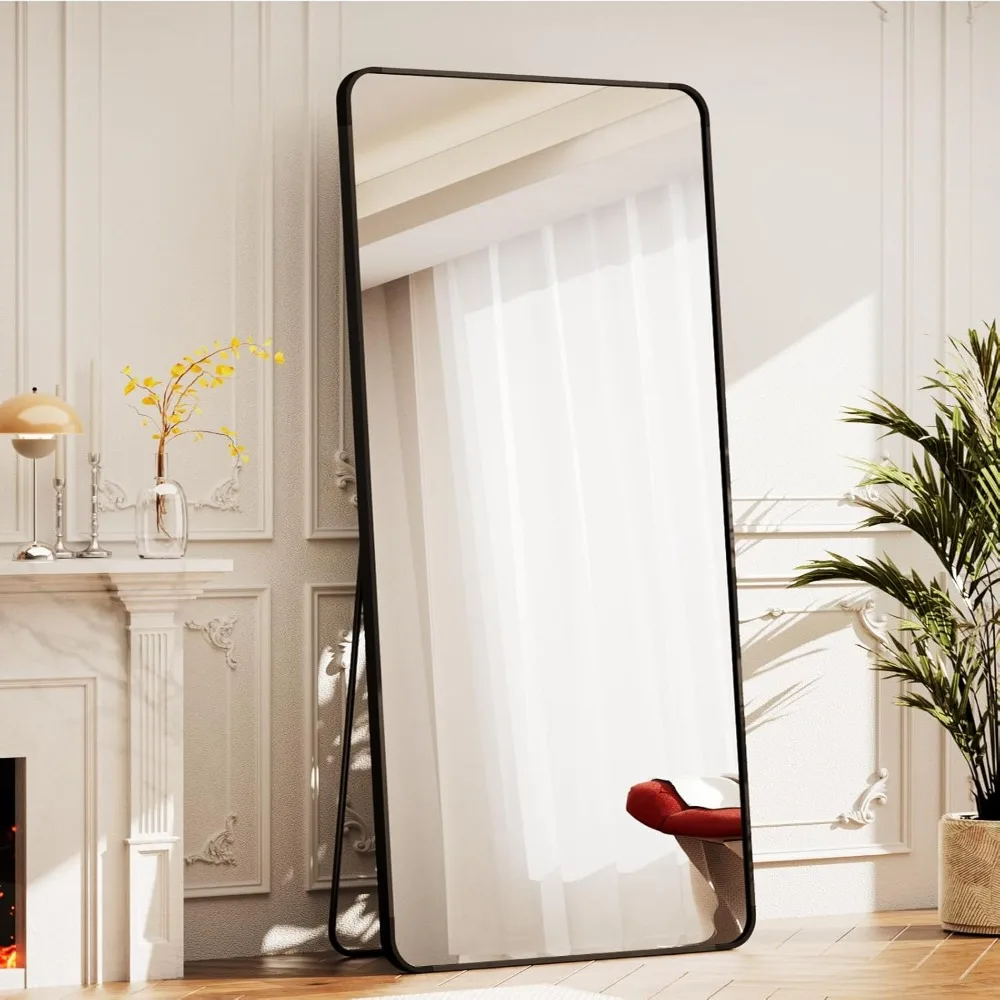 Black Full Length Mirror, 71"x26" Rounded Corner Floor Mirror Standing Hanging or Leaning Against Wall, Suitable for Bedroom
Black Full Length Mirror, 71"x26" Rounded Corner Floor Mirror Standing Hanging or Leaning Against Wall, Suitable for Bedroom