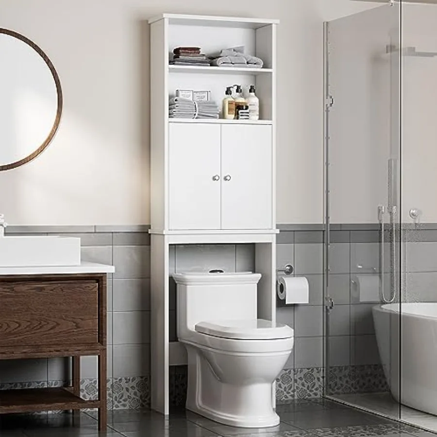 Over the Toilet Storage Cabinet, Bathroom Above the Toilet Rack, Bathroom Adjustable Shelf Organizer with Open Bottom Bar and A
Over the Toilet Storage Cabinet, Bathroom Above the Toilet Rack, Bathroom Adjustable Shelf Organizer with Open Bottom Bar and A