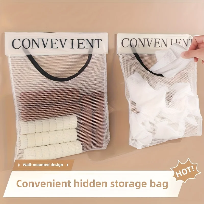 Convenient and reusable hanging storage bags and breathable mesh wall mounted bags are perfect alternatives to cabinet doors
Convenient and reusable hanging storage bags and breathable mesh wall mounted bags are perfect alternatives to cabinet doors
