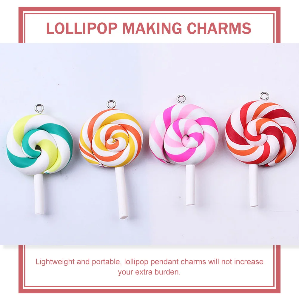 30 Pcs Lollipop Pendant Charms Polymer Clay Candy Pendants DIY Jewelry Making Bracelets Necklaces Keychain Hanging nament
30 Pcs Lollipop Pendant Charms Polymer Clay Candy Pendants DIY Jewelry Making Bracelets Necklaces Keychain Hanging nament