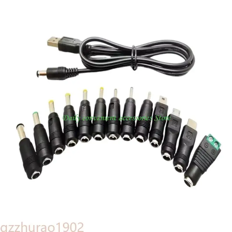97QB Power Cable 5V USB до 5,5x2,1 мм мощности с 13 разъемами для эноизирования светодиодного светодиода маршрутизатора бытовые
97QB Power Cable 5V USB до 5,5x2,1 мм мощности с 13 разъемами для эноизирования светодиодного светодиода маршрутизатора бытовые