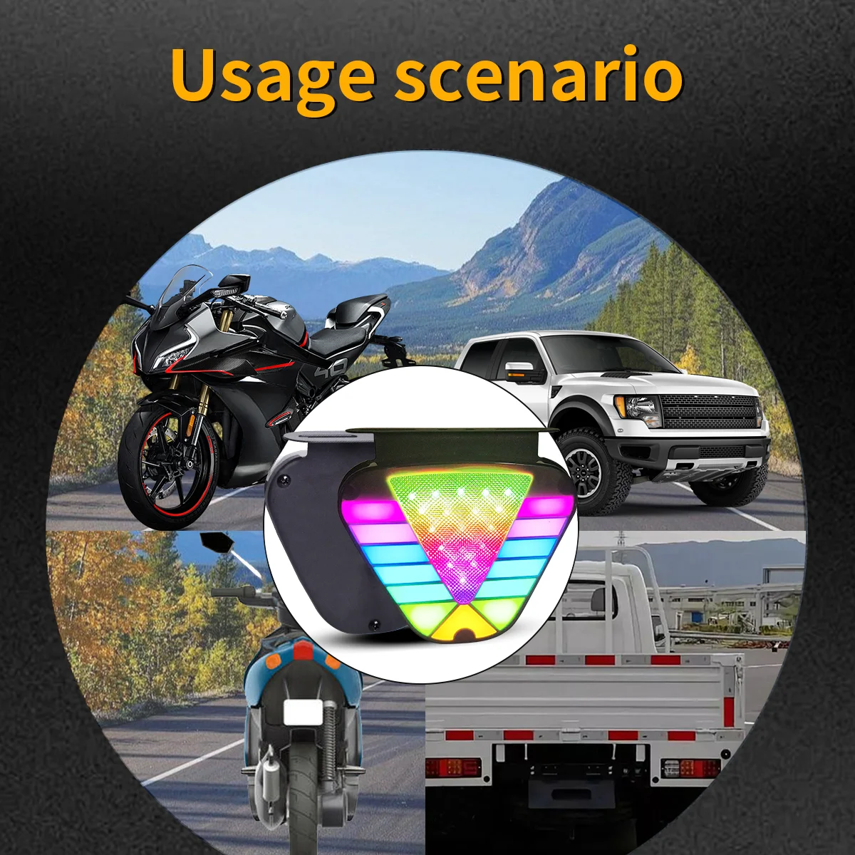 Светодиодный задний фонарь: стоп-сигнал, ходовые огни, множество цветовых режимов для автомобилей, грузовиков, мотоциклов. Задние сигнальные лампы, запчасть для мотоцикла.
Светодиодный задний фонарь: стоп-сигнал, ходовые огни, множество цветовых режимов для автомобилей, грузовиков, мотоциклов. Задние сигнальные лампы, запчасть для мотоцикла.