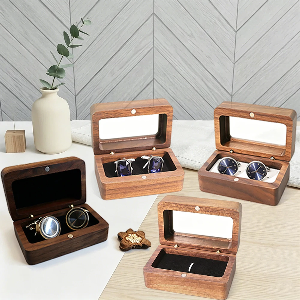 Solid Wood Man Magnetic Attraction Cufflink Storage Box Rectangle Flip Cover Jewelry Packaging Box Wedding Tie Clip Gift Box
Solid Wood Man Magnetic Attraction Cufflink Storage Box Rectangle Flip Cover Jewelry Packaging Box Wedding Tie Clip Gift Box