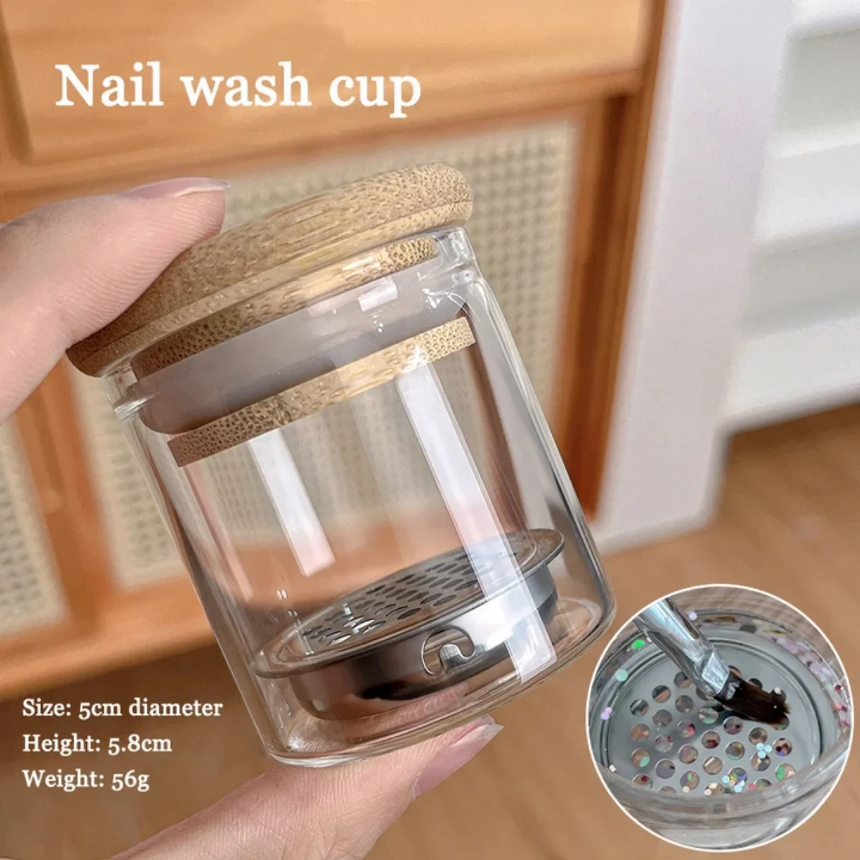 Nail Brush Cleaner Cup Wash Pen Brush Cup with Stainless Steel Mesh Base for Manicure
Nail Brush Cleaner Cup Wash Pen Brush Cup with Stainless Steel Mesh Base for Manicure