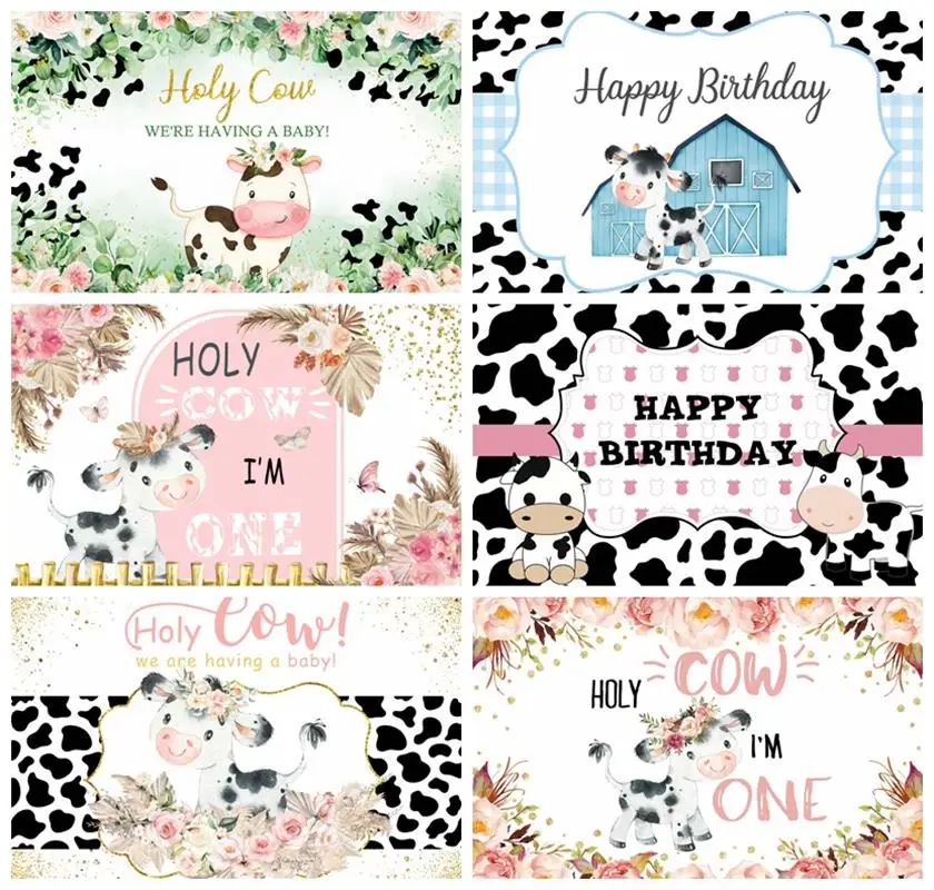 Laeacco Holy Cow Baby Shower Backdrop Highland Dairy Cattle Floral Grass Western Farm Birthday Portrait Photography Background
Laeacco Holy Cow Baby Shower Backdrop Highland Dairy Cattle Floral Grass Western Farm Birthday Portrait Photography Background