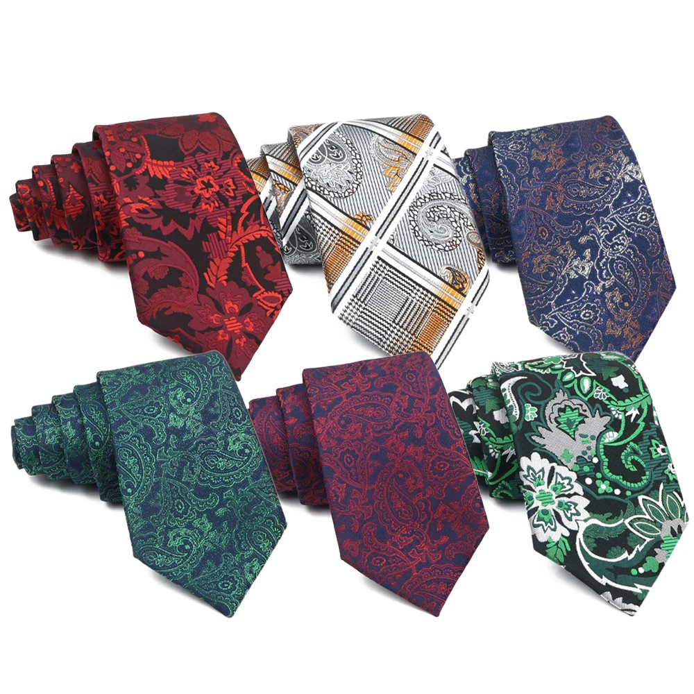 Men's Polyester 7cm Ties Vintage Red Blue Green Paisley Pattern Jacquard Weave Necktie Business Wedding Party Accessories Gifts
Men's Polyester 7cm Ties Vintage Red Blue Green Paisley Pattern Jacquard Weave Necktie Business Wedding Party Accessories Gifts
