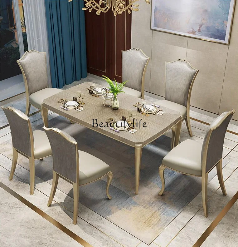 American light luxury dining table household small apartment solid wood table post-modern simple household
American light luxury dining table household small apartment solid wood table post-modern simple household