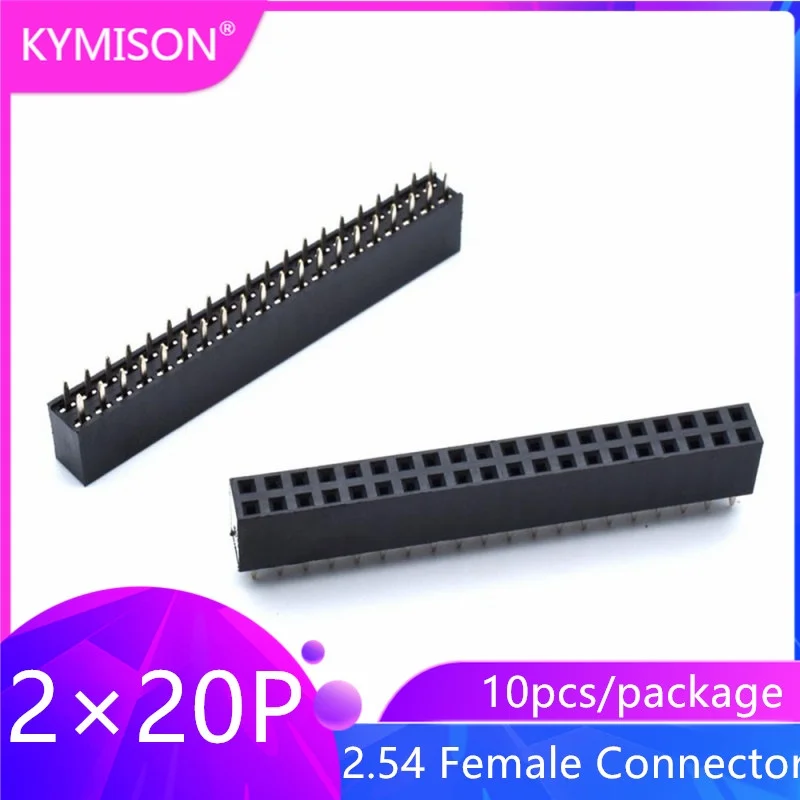 10pcs 2.54mm 2*20P Double Row Female PCB Stright Pitch Connector 2×20 40 Pin Board Pin Header socket Connector
10pcs 2.54mm 2*20P Double Row Female PCB Stright Pitch Connector 2×20 40 Pin Board Pin Header socket Connector