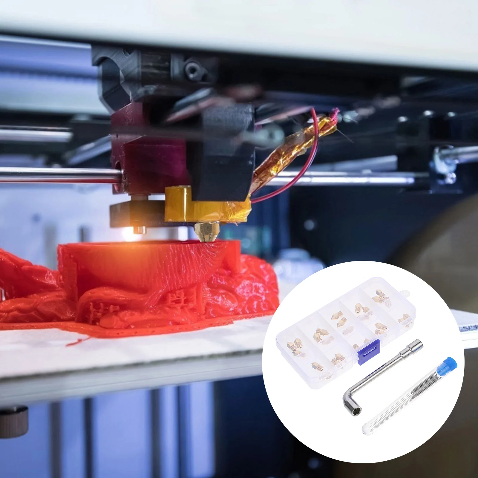 1Set 3D Printer Nozzle Replacement Brass Nozzles Threaded Design Easy Installation Cleaning Needles Printer Nozzle Kit Durable
1Set 3D Printer Nozzle Replacement Brass Nozzles Threaded Design Easy Installation Cleaning Needles Printer Nozzle Kit Durable