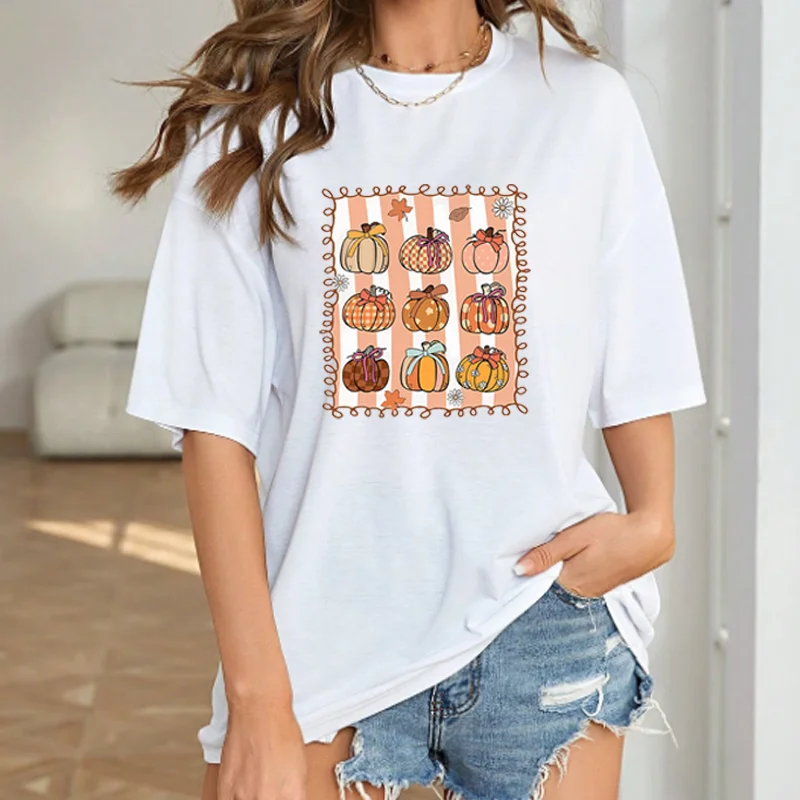 Fashion Pumpkin O-neck Short Sleeve T-shirts Women Cotton Manga Graphic Tee Harajuku Top Female Japanese Manga Designer Clothing
Fashion Pumpkin O-neck Short Sleeve T-shirts Women Cotton Manga Graphic Tee Harajuku Top Female Japanese Manga Designer Clothing