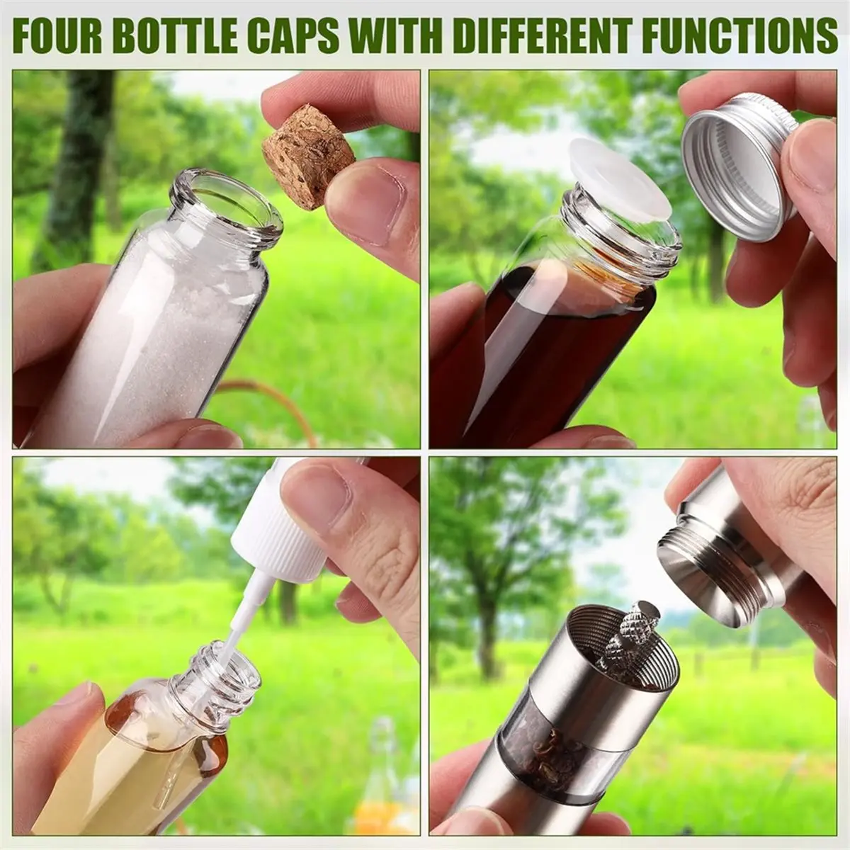 (AIMA) Portable Spice Bag for Travel, Camping Spice Kit with 8 Jars, 2 Salt/Pepper Grinders, 1 Oil Sprays Set
(AIMA) Portable Spice Bag for Travel, Camping Spice Kit with 8 Jars, 2 Salt/Pepper Grinders, 1 Oil Sprays Set