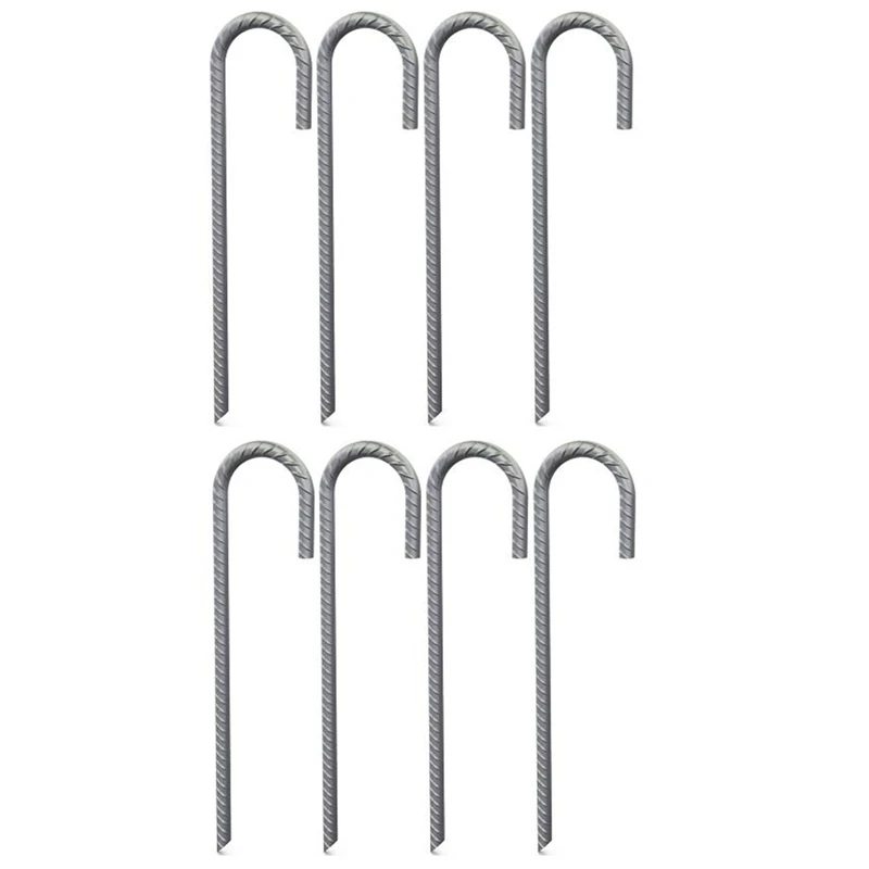 8Pcs Heavy Duty J Hook Ground Anchors, Curved Steel Plant Support Garden Stake With Chisel Point End, For Camping Tent
8Pcs Heavy Duty J Hook Ground Anchors, Curved Steel Plant Support Garden Stake With Chisel Point End, For Camping Tent
