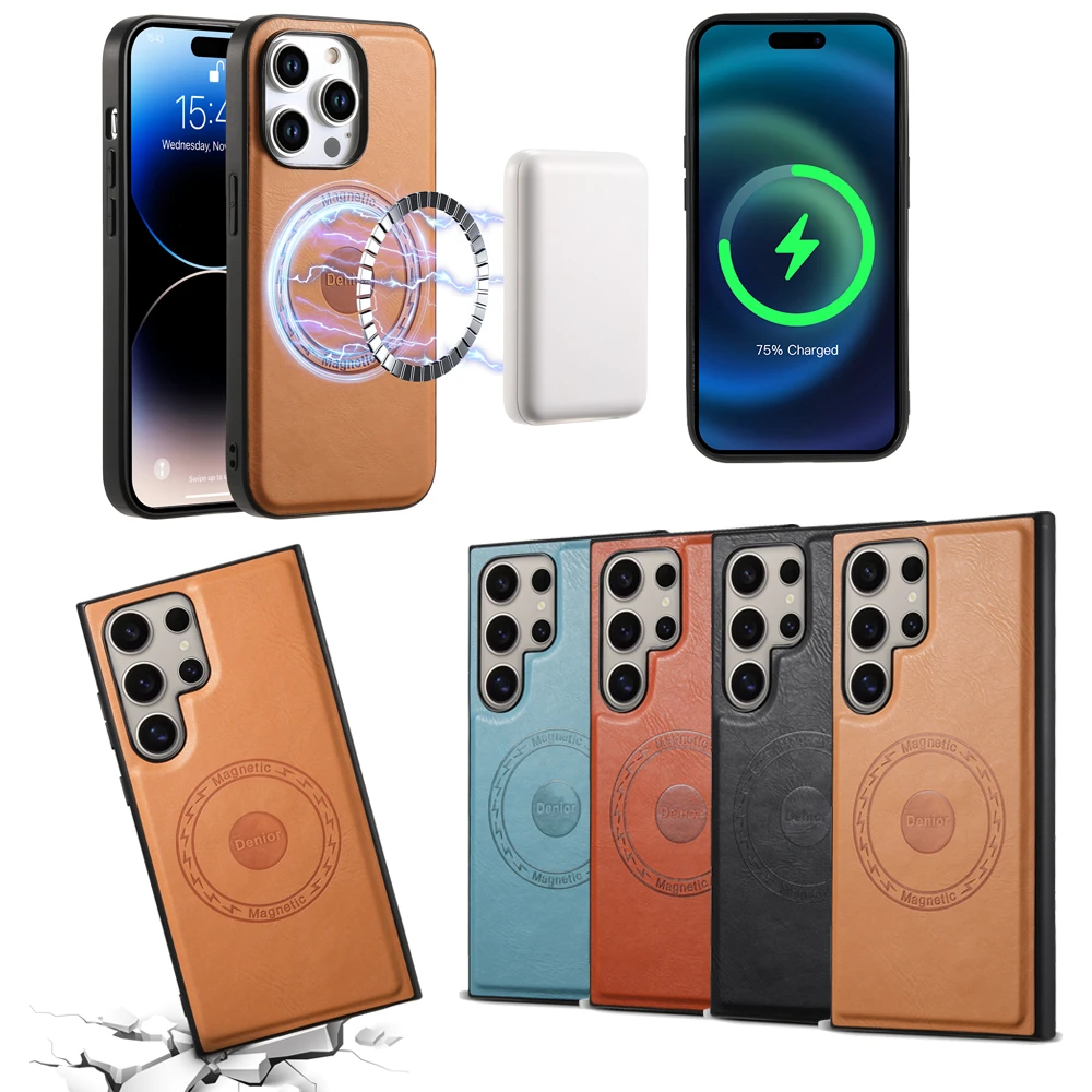 Luxury Magnetic Wireless Charge Cover Hard Retro Matte Leather Phone Case for Samsung Galaxy S25 Ultra S25 Plus S24 Ultra S23 FE 
Luxury Magnetic Wireless Charge Cover Hard Retro Matte Leather Phone Case for Samsung Galaxy S25 Ultra S25 Plus S24 Ultra S23 FE