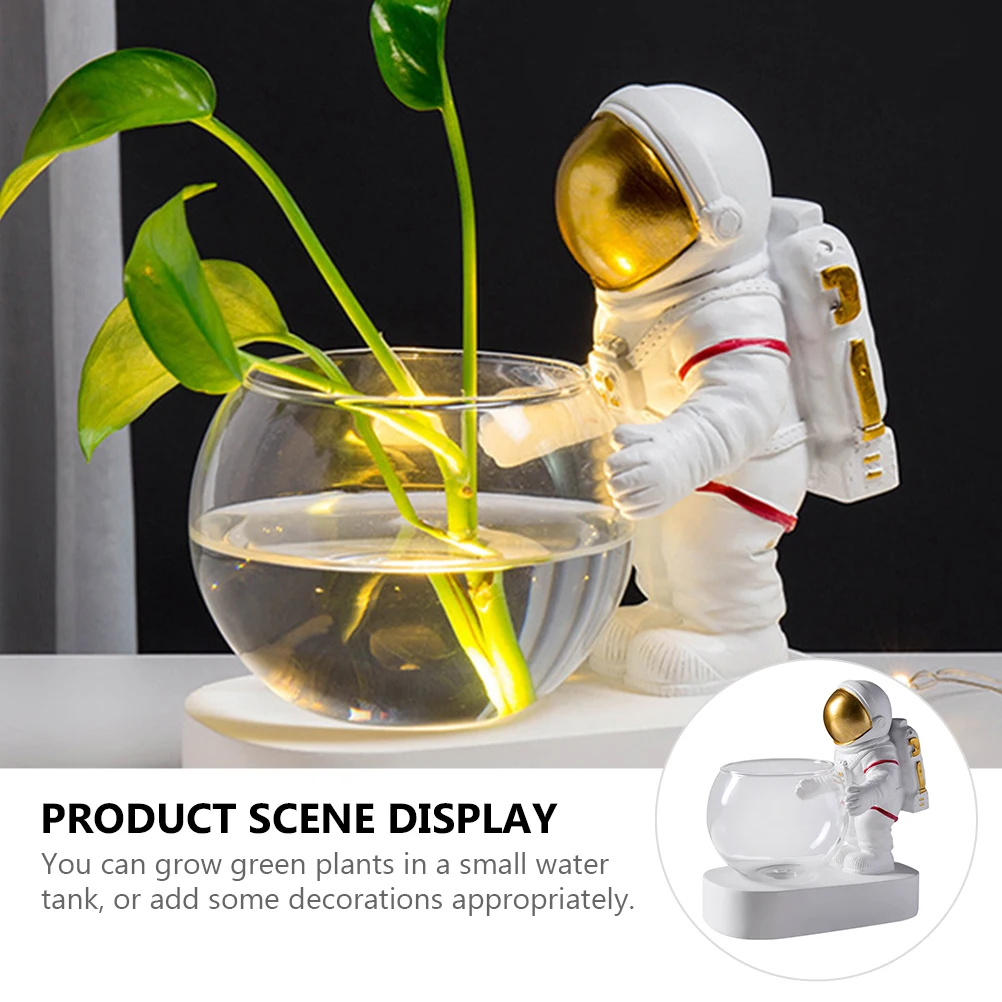 Decorative Resin Astronaut Lamp Ornament Glass Water Planter Flowerpot Hydroponic Vase Flower Storage Adornment Flowerpot
Decorative Resin Astronaut Lamp Ornament Glass Water Planter Flowerpot Hydroponic Vase Flower Storage Adornment Flowerpot