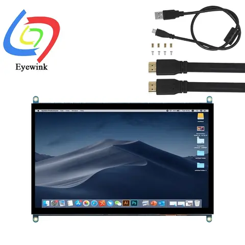 Raspberry Pi Screen 10.1 Inch Touch Screen 1024*600 HDMI Display For Raspberry Pi 5/4/3B/B+ Win11/10/8