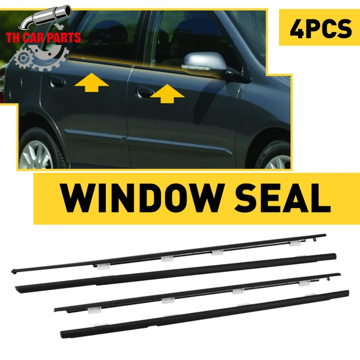 Car Window Weatherstrip Black For Honda civic 01-05 4doors 4Pcs Car Weatherstrip Window Moulding Trim 72410-S5A-003
Car Window Weatherstrip Black For Honda civic 01-05 4doors 4Pcs Car Weatherstrip Window Moulding Trim 72410-S5A-003