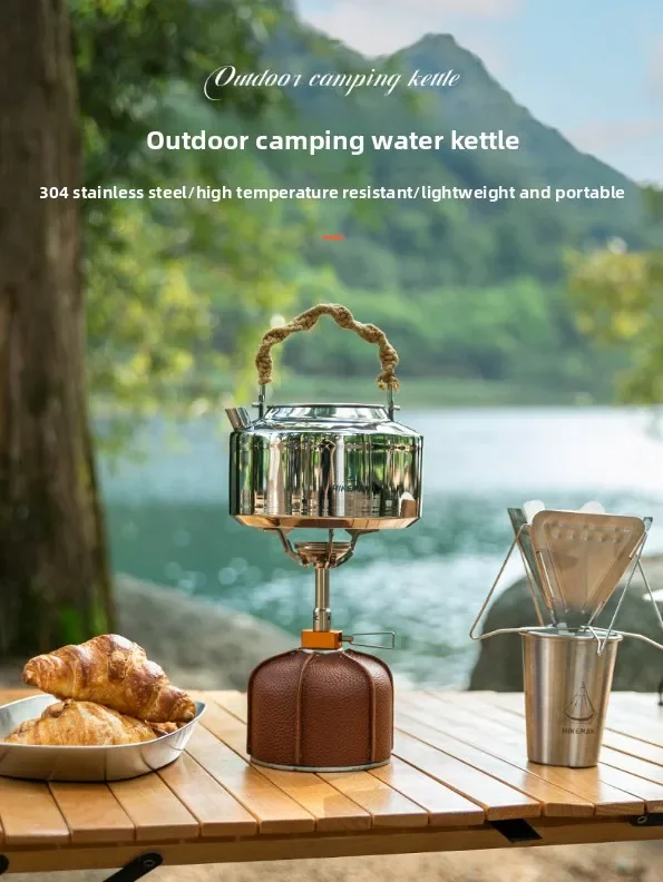 2026 Outdoor Stainless Steel Water Kettle, Camping Picnic Boiling Water Pot 1.2L, Portable Kettle For Travel And Hiking
2026 Outdoor Stainless Steel Water Kettle, Camping Picnic Boiling Water Pot 1.2L, Portable Kettle For Travel And Hiking