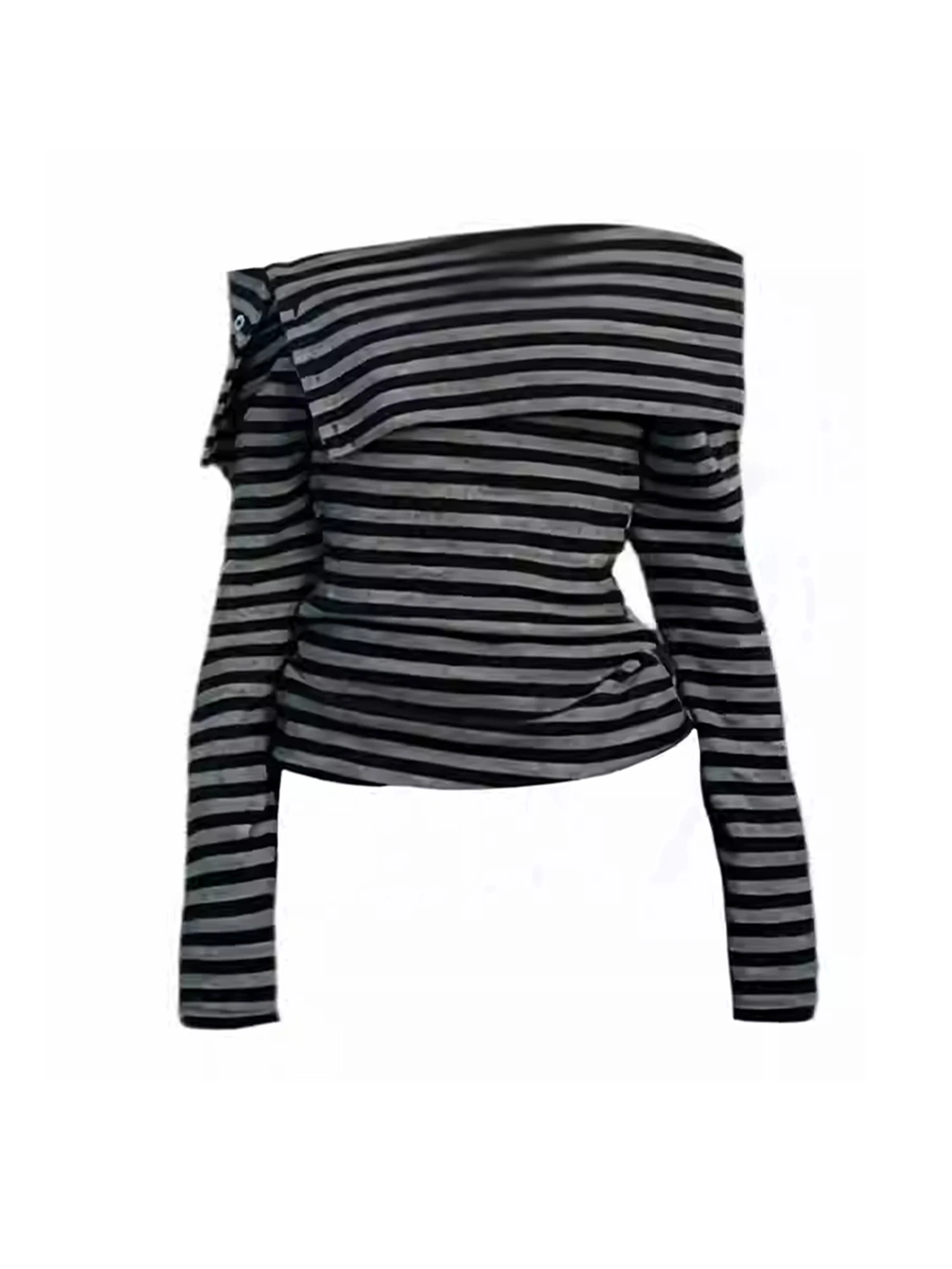 Women Striped Slash Neck T-shirt Harajuku Y2k Gyaru Tees Top Vintage Aesthetic Long Sleeve T-shirt 2000s Oversize Clothes 2025
Women Striped Slash Neck T-shirt Harajuku Y2k Gyaru Tees Top Vintage Aesthetic Long Sleeve T-shirt 2000s Oversize Clothes 2025