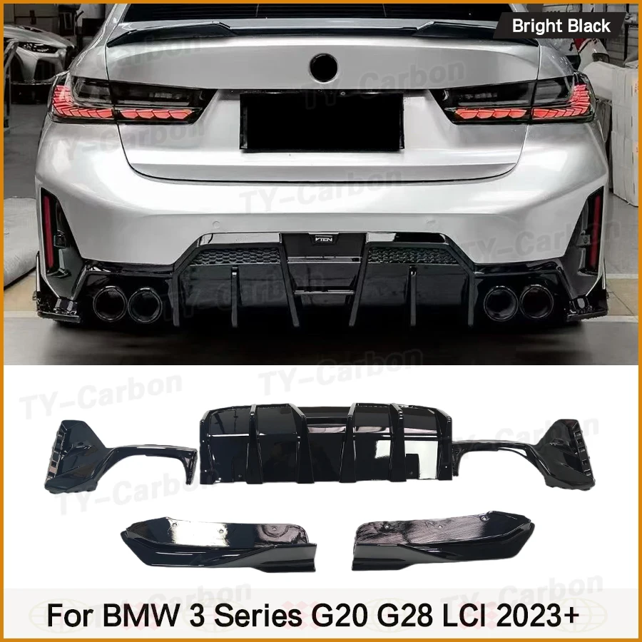 VTEN Rear Bumper Diffuser Splitters for BMW 3 Series G20 G28 LCI Sport 320I 330I 2023+ PP Bright Black Rear Bumper Lip Body kits
VTEN Rear Bumper Diffuser Splitters for BMW 3 Series G20 G28 LCI Sport 320I 330I 2023+ PP Bright Black Rear Bumper Lip Body kits
