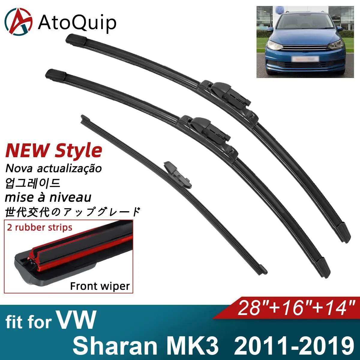 Двойные резиновые автомобильные дворники для 2011-2019 VW Sharan MK3, стеклоочистители для переднего и заднего стекла 2012, 2013, 2014, 2015, 2016, 2017, 2018, 2019
Двойные резиновые автомобильные дворники для 2011-2019 VW Sharan MK3, стеклоочистители для переднего и заднего стекла 2012, 2013, 2014, 2015, 2016, 2017, 2018, 2019