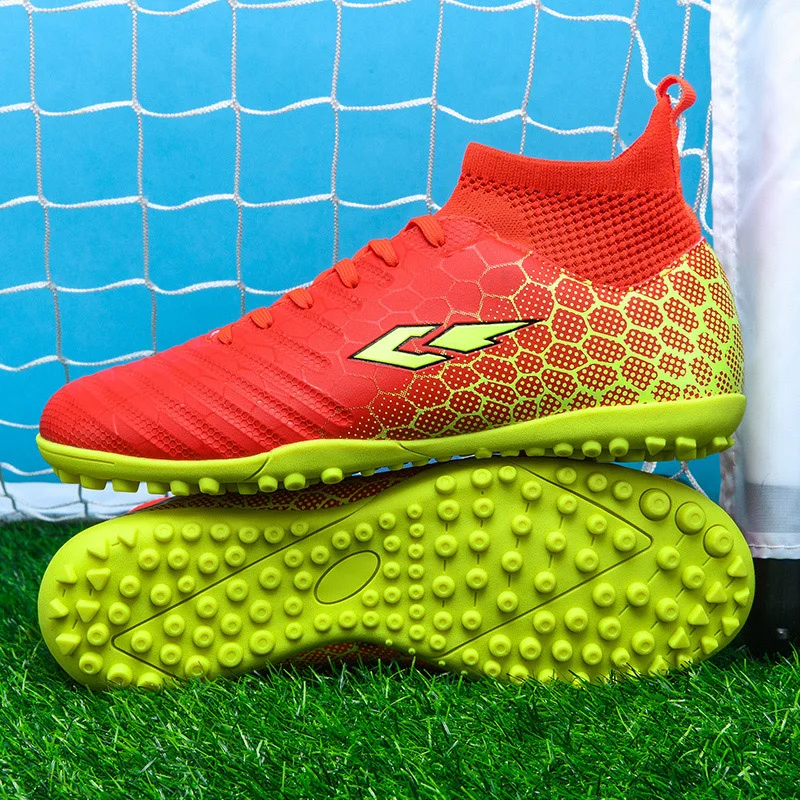 Red Print Fashion Men's Football Boots Non-Slip Turf Men Cleats Futsal Training Sneakers Comfortable High Top Soccers Shoes Man
Red Print Fashion Men's Football Boots Non-Slip Turf Men Cleats Futsal Training Sneakers Comfortable High Top Soccers Shoes Man