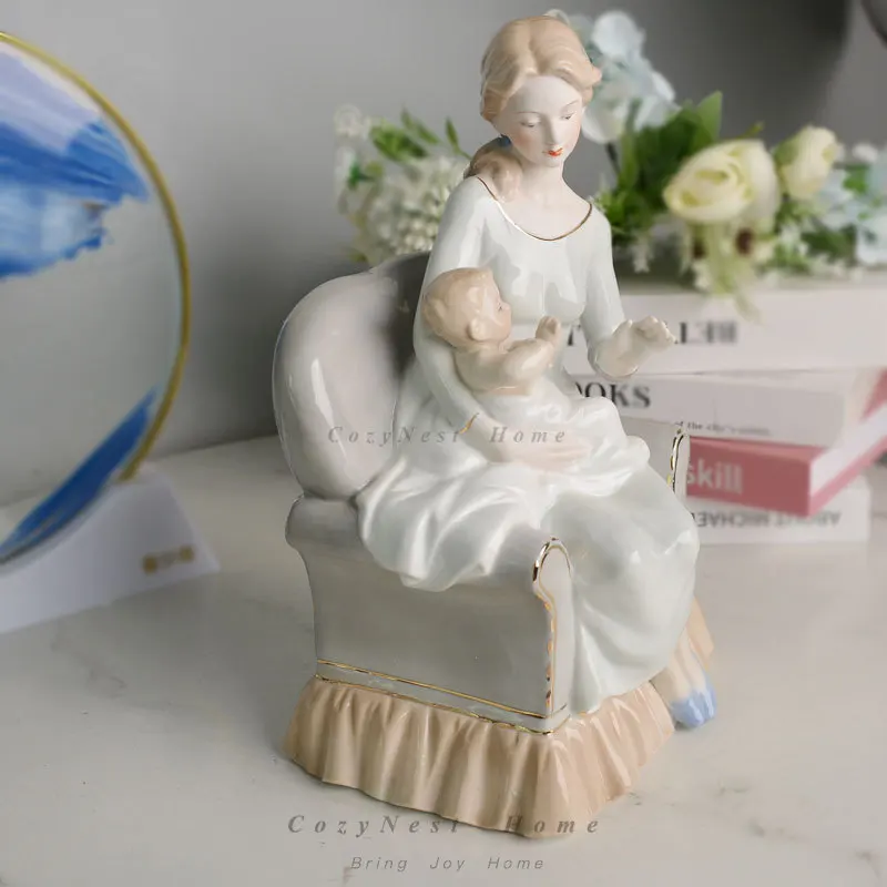 Handmade ceramic ornaments, mother's love, baby can be warm and fresh, creative and characteristic decoration hall
Handmade ceramic ornaments, mother's love, baby can be warm and fresh, creative and characteristic decoration hall