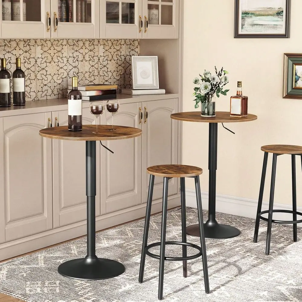 Table, HeightAdjustable Round Pub Table 2735.4 Inches With Sturdy Base, Modern Style, Easy To Assemble, Suitable For Small Spac
Table, HeightAdjustable Round Pub Table 2735.4 Inches With Sturdy Base, Modern Style, Easy To Assemble, Suitable For Small Spac