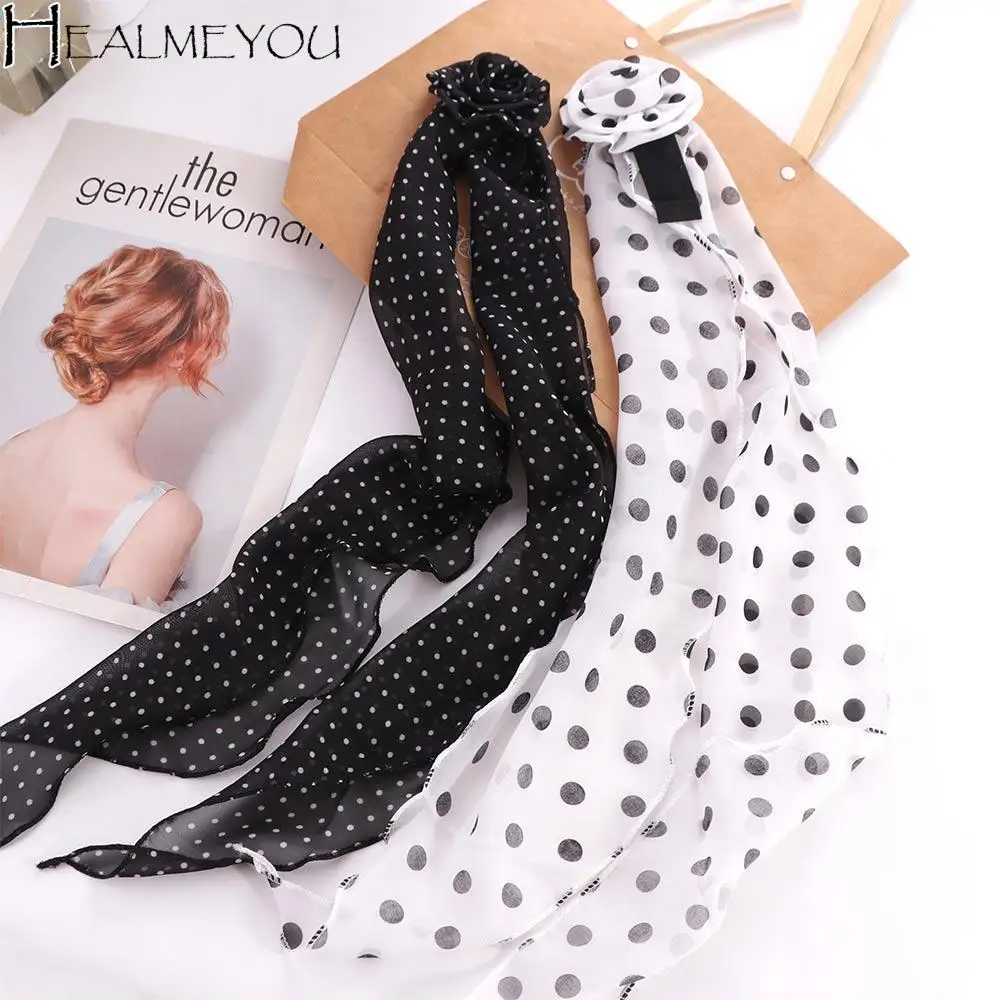 Bow Ties Long Silk Scarf Wrap Cravat Polka Dot Scarves Scarf Accessories Neckerchief Decoration Collar Flower Decoration Female
Bow Ties Long Silk Scarf Wrap Cravat Polka Dot Scarves Scarf Accessories Neckerchief Decoration Collar Flower Decoration Female