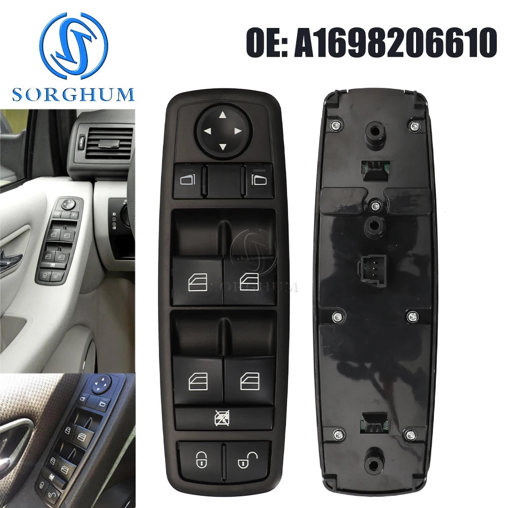 SORGHUM Electric Power Window Master Switch A1698206610 1698206610 For Mercedes-Benz A-Klasse W169 B GL M R Class W245 A150 X164
SORGHUM Electric Power Window Master Switch A1698206610 1698206610 For Mercedes-Benz A-Klasse W169 B GL M R Class W245 A150 X164