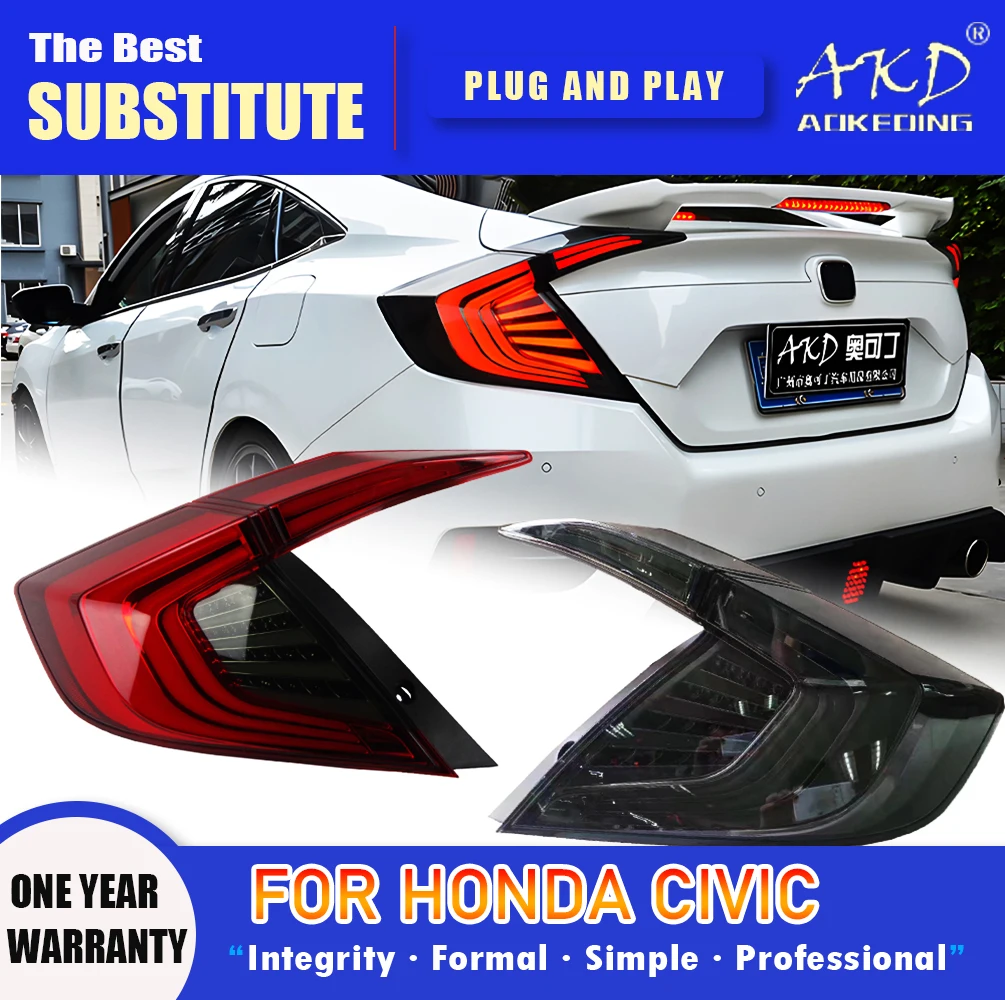 Задний фонарь AKD для Civic, светодиодный задний фонарь 2016-2021 Civic, задний противотуманный тормоз, сигнал поворота, автомобильные аксессуары
Задний фонарь AKD для Civic, светодиодный задний фонарь 2016-2021 Civic, задний противотуманный тормоз, сигнал поворота, автомобильные аксессуары