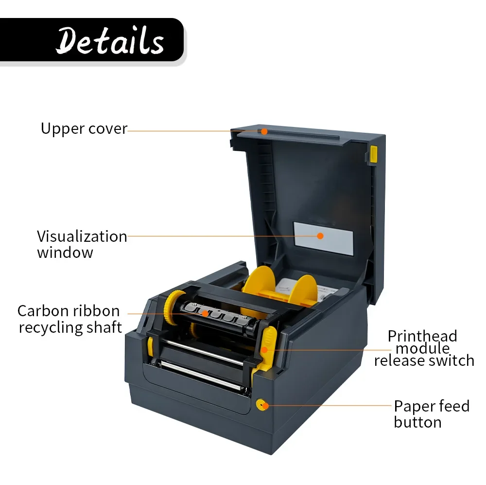 110mm Digital Thermal Transfer Waterproof Ribbon for 4x6 Barcode Printer BT Serial Shipping Sticker Max Paper Size 203dpi
110mm Digital Thermal Transfer Waterproof Ribbon for 4x6 Barcode Printer BT Serial Shipping Sticker Max Paper Size 203dpi