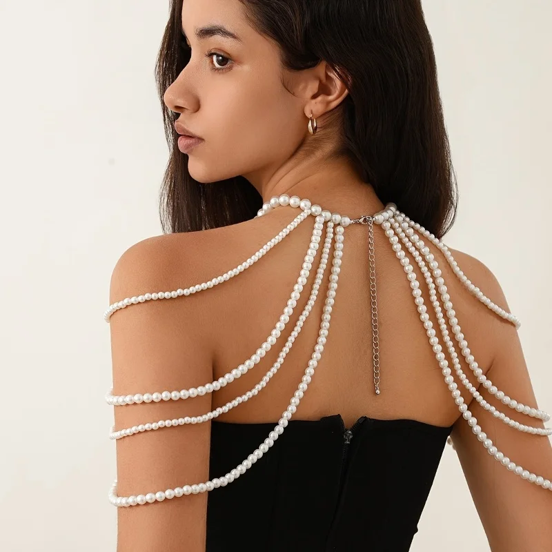 European and American Hyerbole Multi-Layered Geometric Bead Necklace Women's Shoulder Chain Punk Long Tassel Neck Body Jewelry
European and American Hyerbole Multi-Layered Geometric Bead Necklace Women's Shoulder Chain Punk Long Tassel Neck Body Jewelry