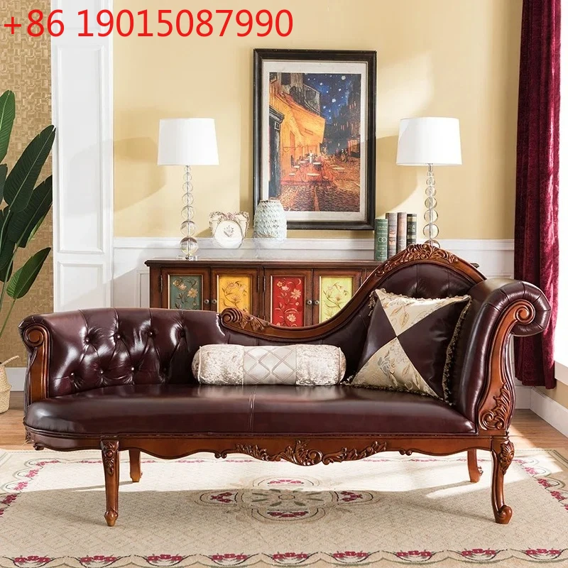 American first-layer real cowhide chaise longue solid wood bedroom single sofa living room small apartment beauty tatami 
American first-layer real cowhide chaise longue solid wood bedroom single sofa living room small apartment beauty tatami