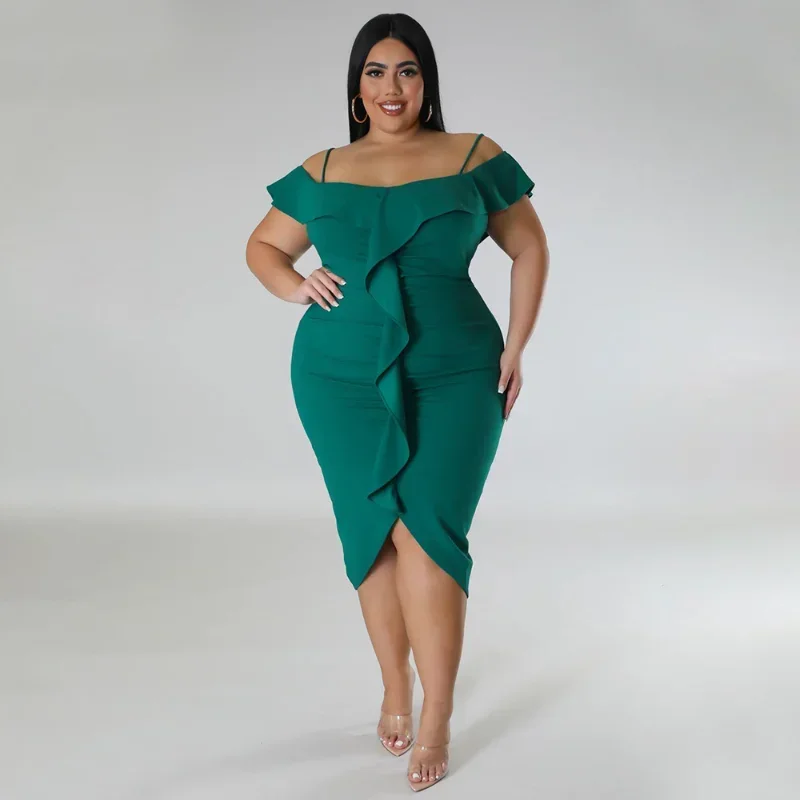 KEXU Sexy Plus Size Women Fashion Ruffles Spaghetti Strap Butterfly Sleeve Slit Wrap Dress 2024 Club Evening Party Club Dresses
KEXU Sexy Plus Size Women Fashion Ruffles Spaghetti Strap Butterfly Sleeve Slit Wrap Dress 2024 Club Evening Party Club Dresses