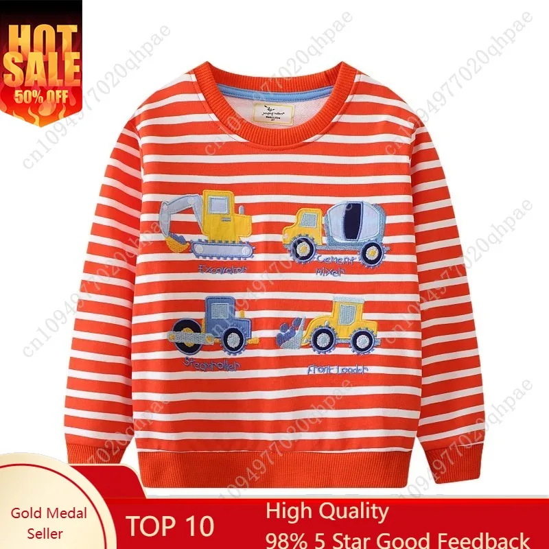 Jumping Meters 2-7T New Arrival Kids Cars Embroidery Autumn Boys Sweatshirts Long Sleeve Baby Clothes Hot Selling Striped Shirts
Jumping Meters 2-7T New Arrival Kids Cars Embroidery Autumn Boys Sweatshirts Long Sleeve Baby Clothes Hot Selling Striped Shirts